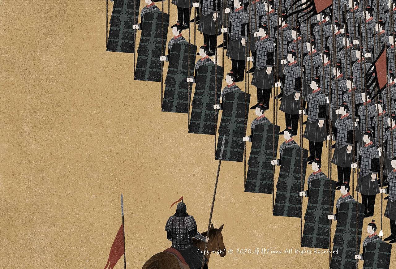 一组关于古代战争的插画（图ZMjIyODYxOTY0） - 商业插画 - 站酷设计师菲非Fiona原创素材 - 站酷ZCOOL