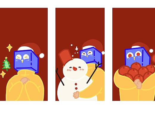 圣誕壁紙（個人主頁-ZNDkyOTMzODA=） - 創(chuàng)作習作 - 站酷設(shè)計師宅喵橙子原創(chuàng)素材 - 站酷ZCOOL