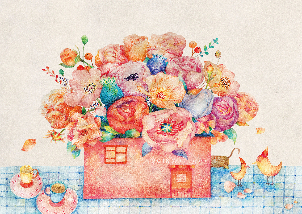 《一组花草》宛如春夏手绘插画（图ZMTAzODY3NzI4） - 绘本 - 站酷设计师一格iger原创素材 - 站酷ZCOOL