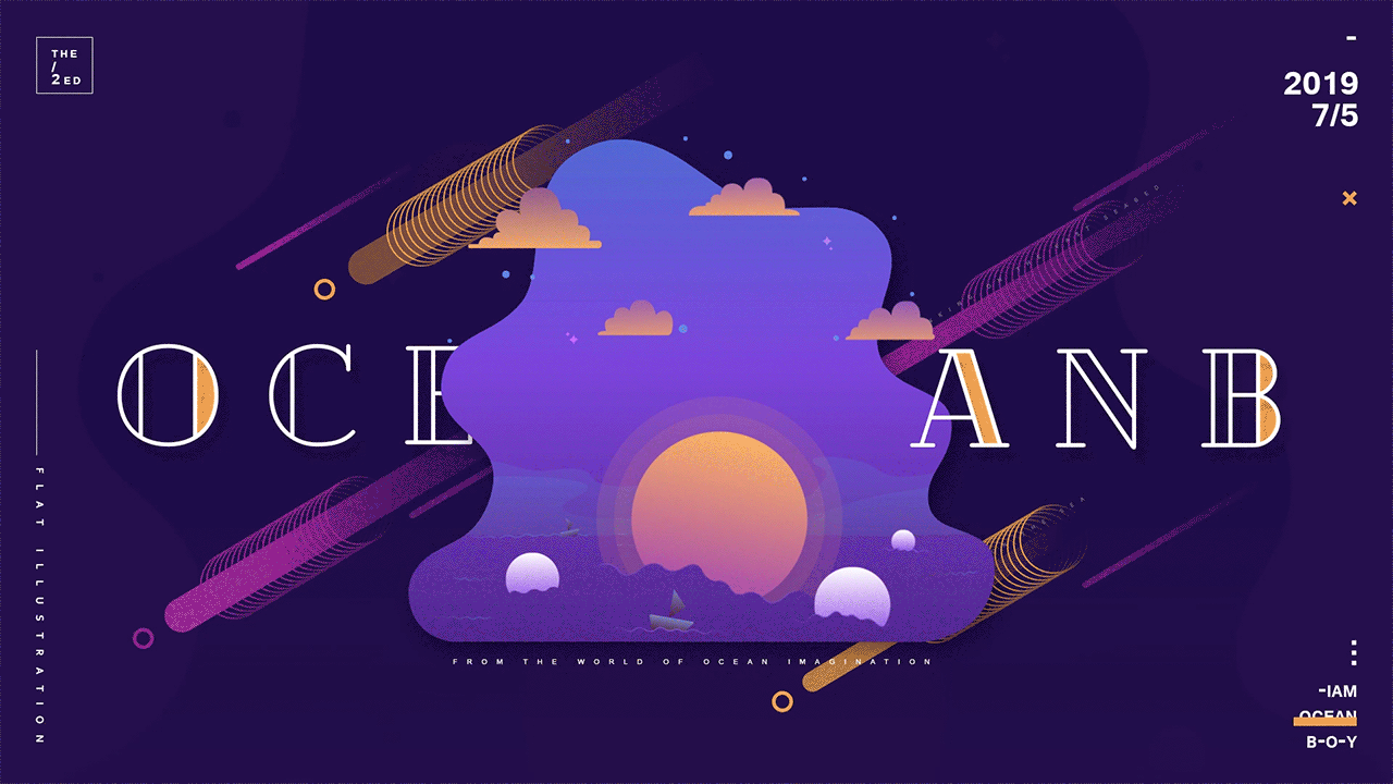 动效插画练习（图ZMTczNDQzNjI4） - 艺术插画 - 站酷设计师OCEANB_MOTION原创素材 - 站酷ZCOOL