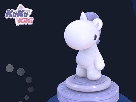 独角兽kukukiki周边设计——硅胶夜灯音箱