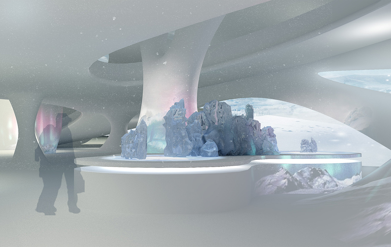 “融化的冰川”科普展示馆设计