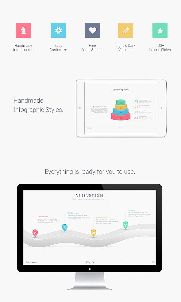 112页商务动画精美配色多用途Keynote模板