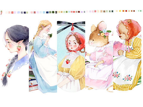 唯美治愈水彩插畫合集（個人主頁-ZNjQ5ODA3MTY=） - 繪本 - 站酷設計師淺畫學姐原創(chuàng)素材 - 站酷ZCOOL