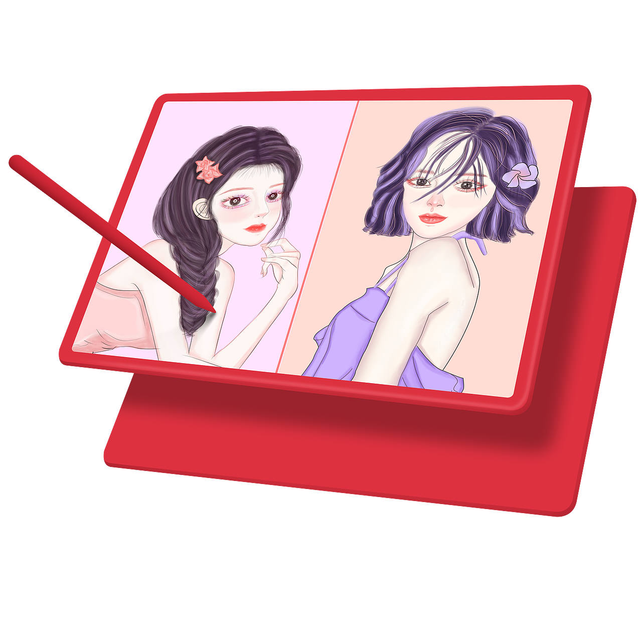 手绘——女生（图ZMjcwNzA4NjA4） - 创作习作 - 站酷设计师初夏ins原创素材 - 站酷ZCOOL