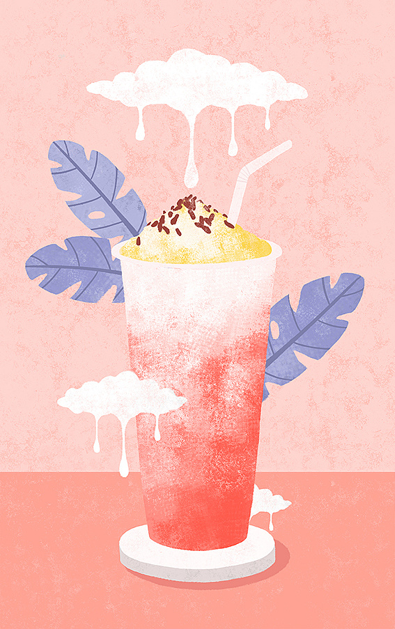 手绘一组茶饮插画|插画|商业插画|南峤 - 原创作品 - 站酷 (zcool)