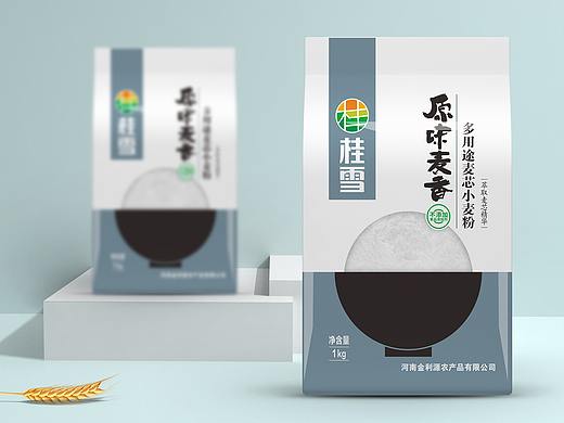 桂雪原味面粉 包装设计  河南灵智面粉包装