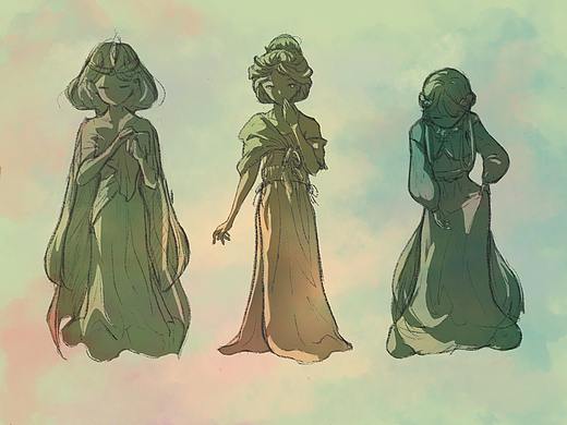 女神像草图设计（个人主页-ZNDUzMTIxNTY=） - 独立游戏 - 站酷设计师狼仔仔原创素材 - 站酷ZCOOL