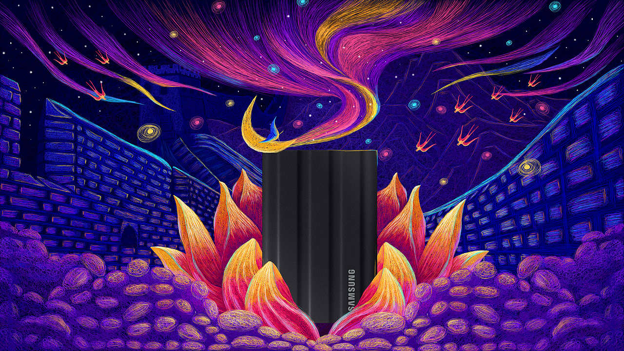 三星移动固态硬盘T7 Shield —— 群"星"闪耀（图ZMzA0MzEwMDc2） - 海报 - 站酷设计师虞歌HF原创素材 - 站酷ZCOOL