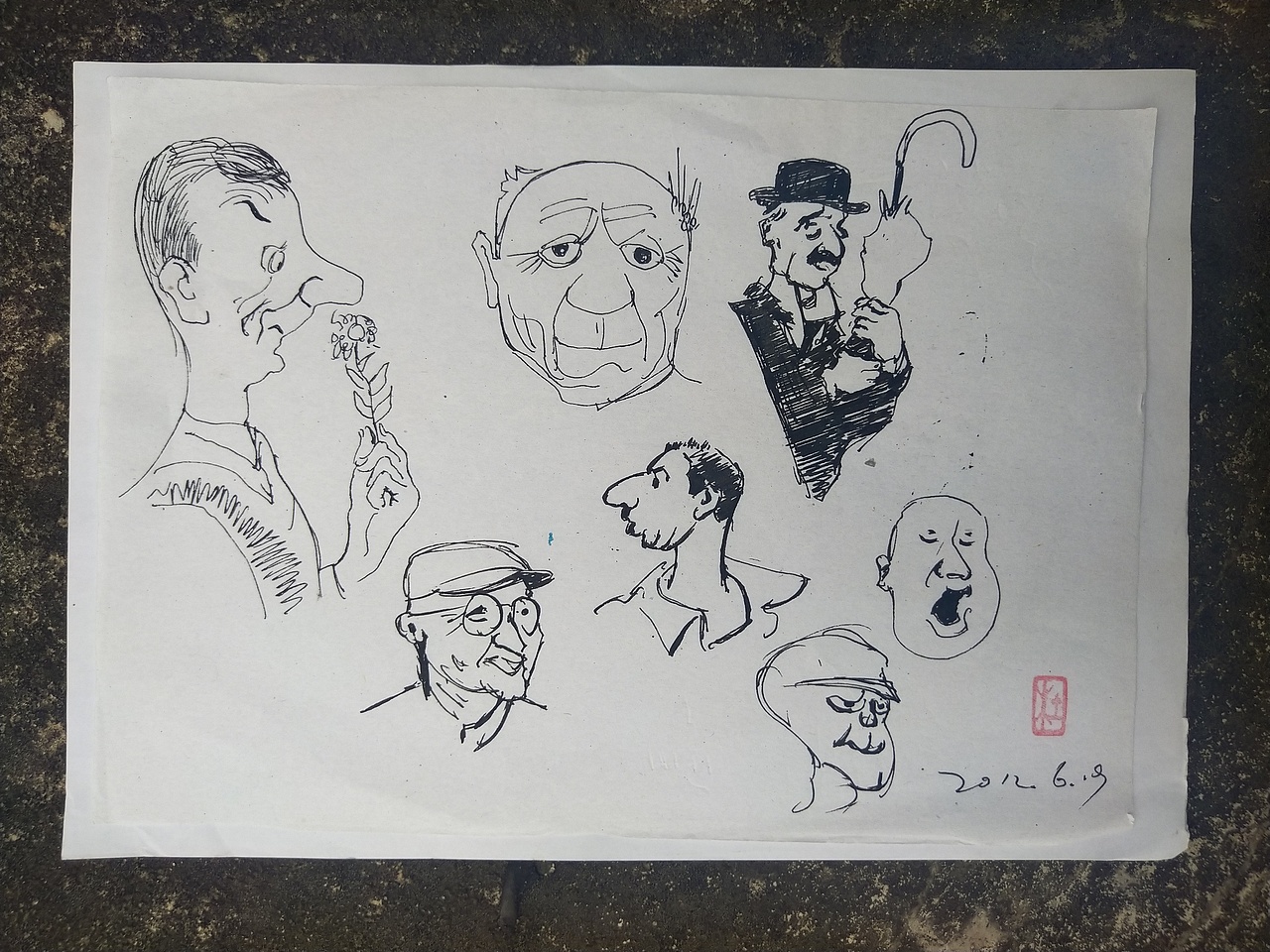 阿杜速写阿杜手绘速写肖像画大师速写艺术