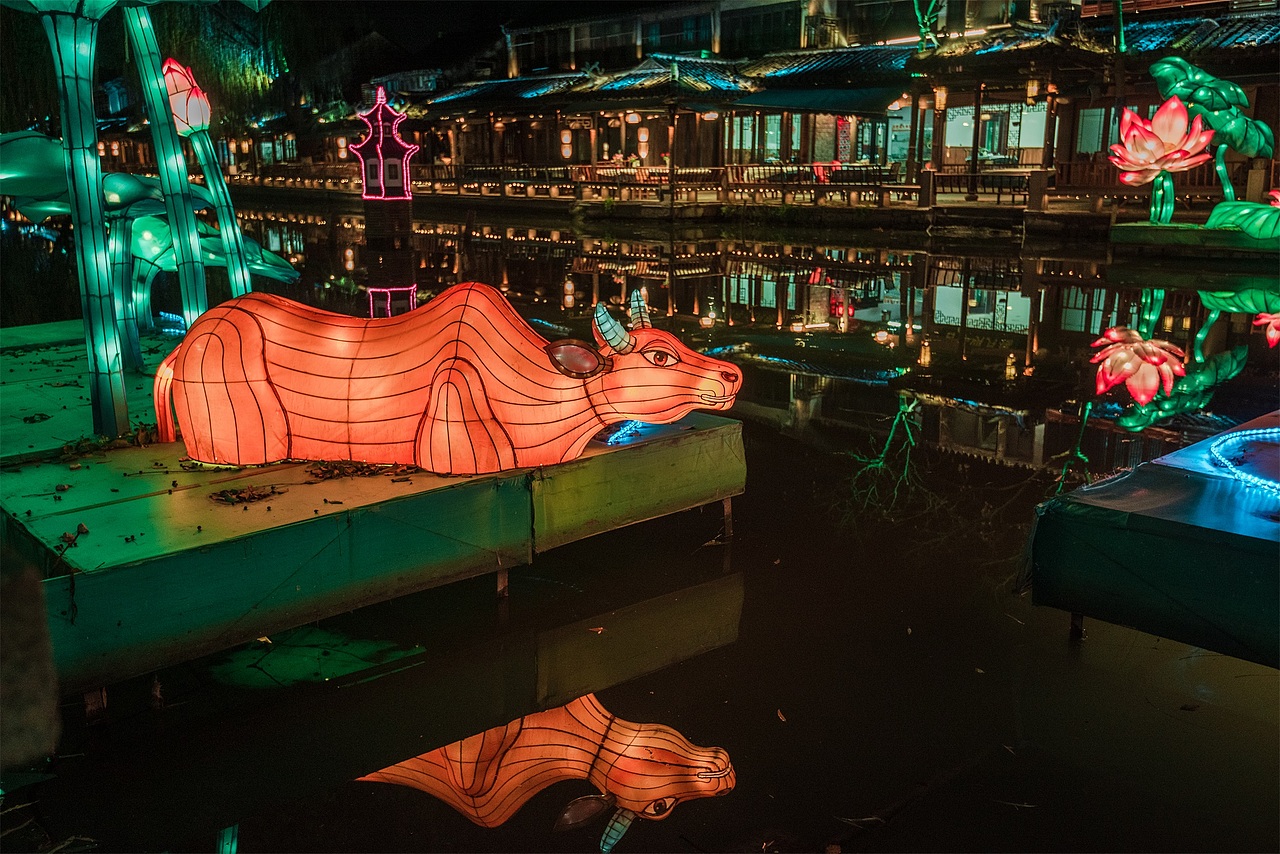 2021周庄古镇夜景