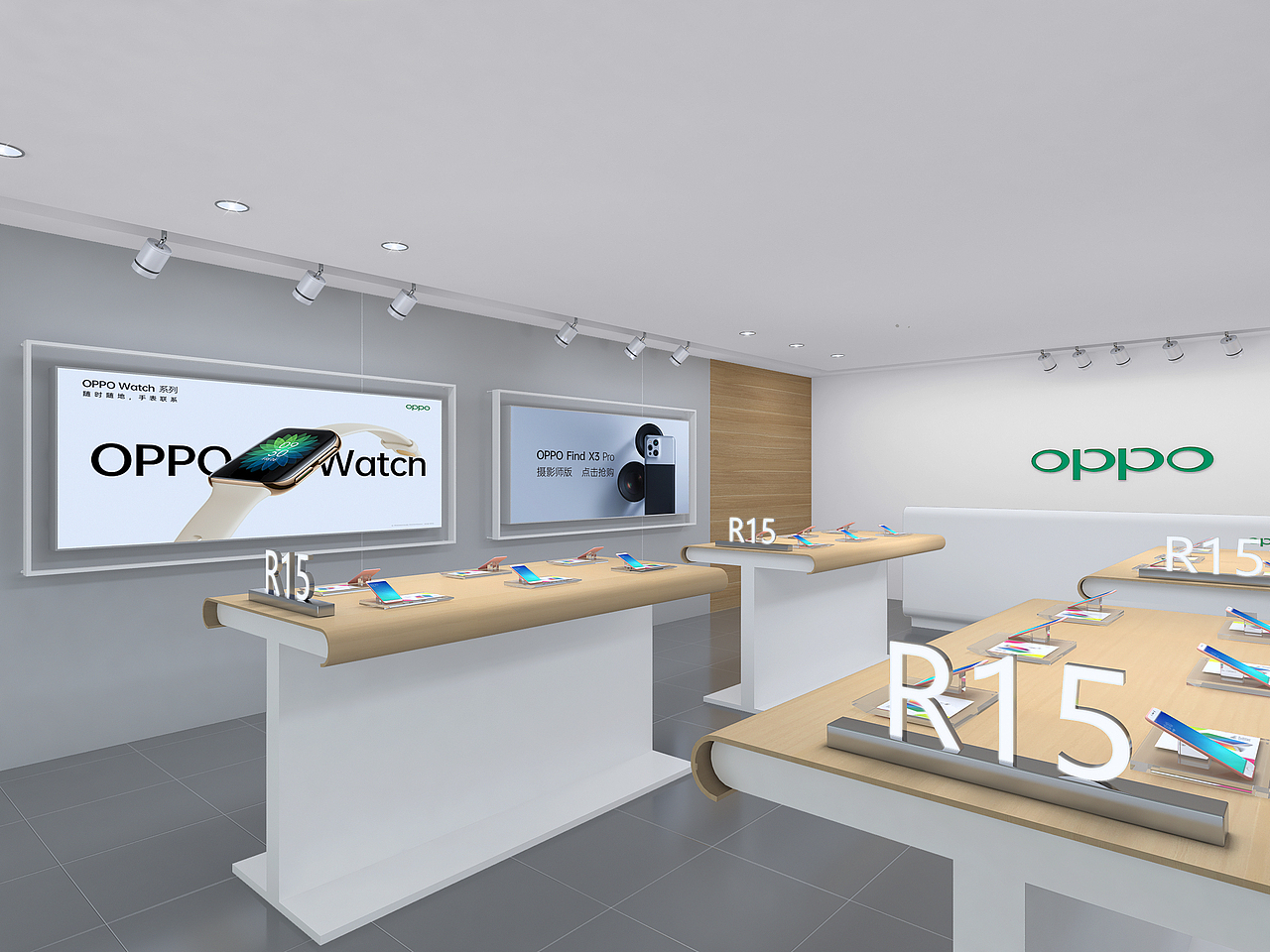 oppo终端门店（图ZMjc3MTI0MTA0） - 商业空间设计 - 站酷设计师ZeroChan2014原创素材 - 站酷ZCOOL