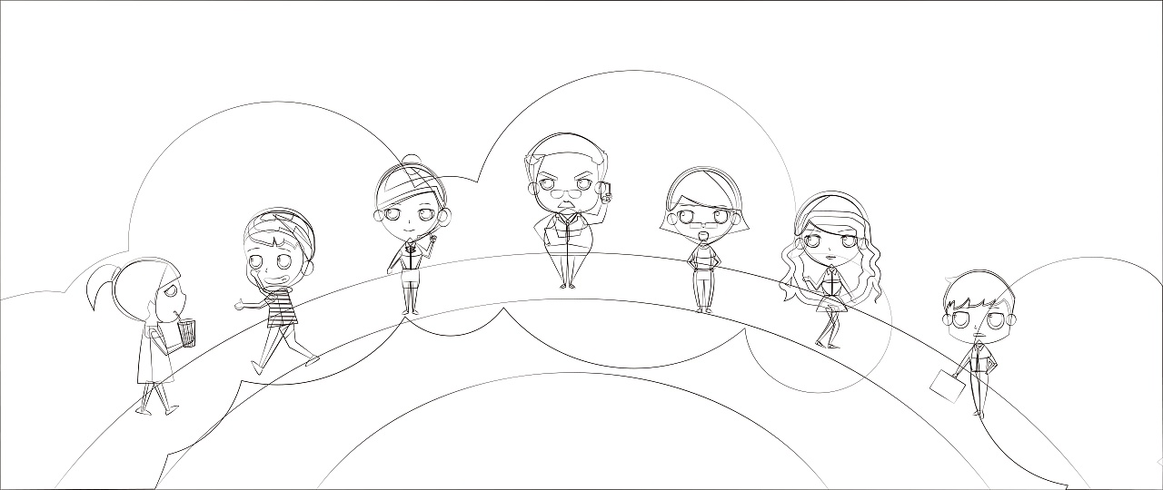 扁平人物|插画|插画习作|soully_苏 - 原创作品 - 站酷 (zcool)