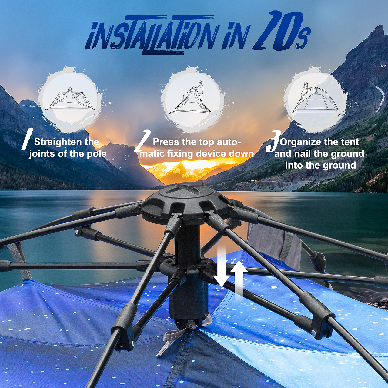 亚马逊-自动帐篷主图/A+（图ZMjY2NDE5ODky） - 其他平面 - 站酷设计师clara1003原创素材 - 站酷ZCOOL