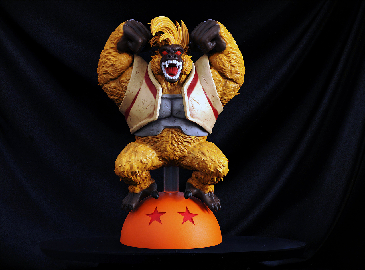 手办gk雕像七龙珠赛亚巨猿黄金巨猿