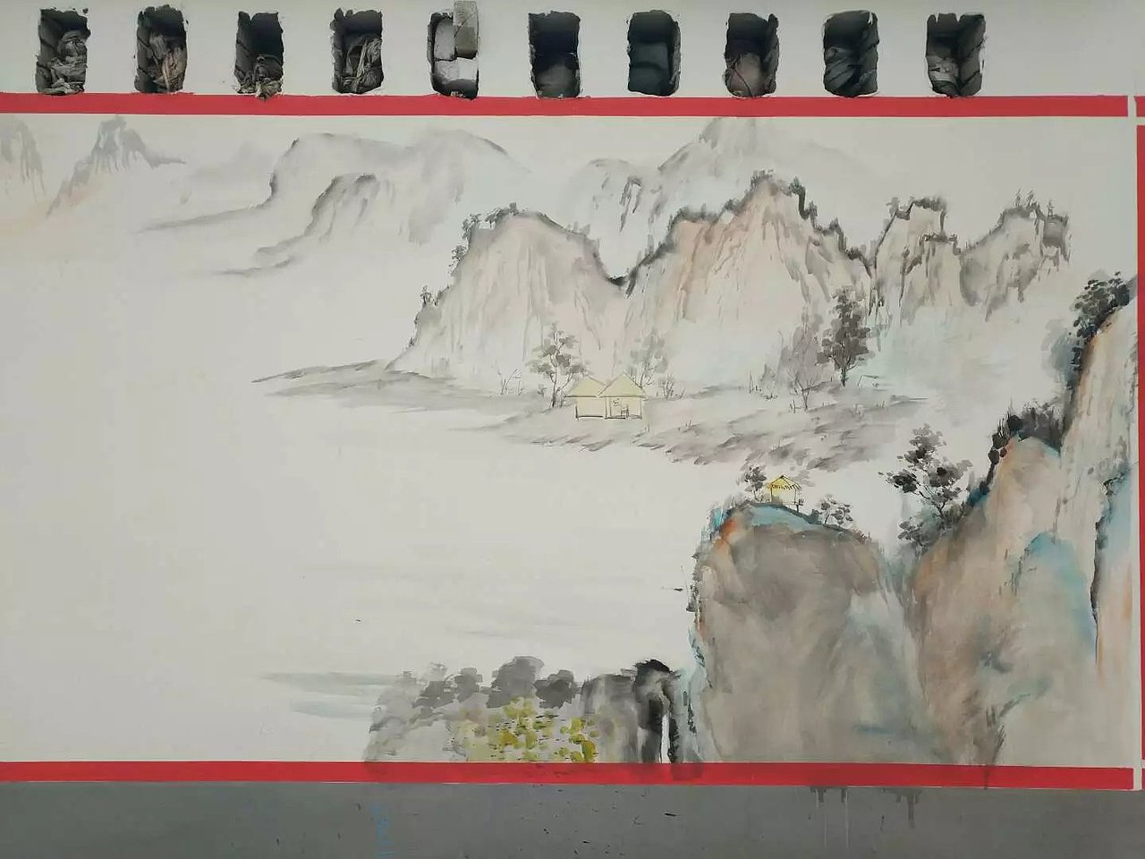 蜀绘壁画作品-乡村文化墙（图ZMTE3NTA2Mjcy） - 建筑设计 - 站酷设计师蜀绘壁画原创素材 - 站酷ZCOOL