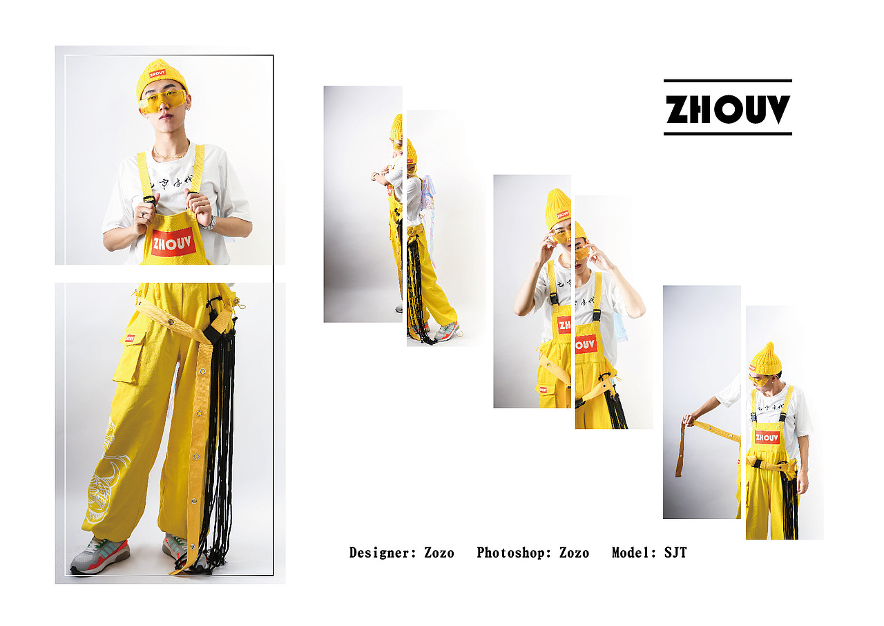 设计以结合传统工装服的特点,融入现代街头休闲文化,以肥大随意的特点呈现出来,工艺方面也是完美的应用了现代新科技