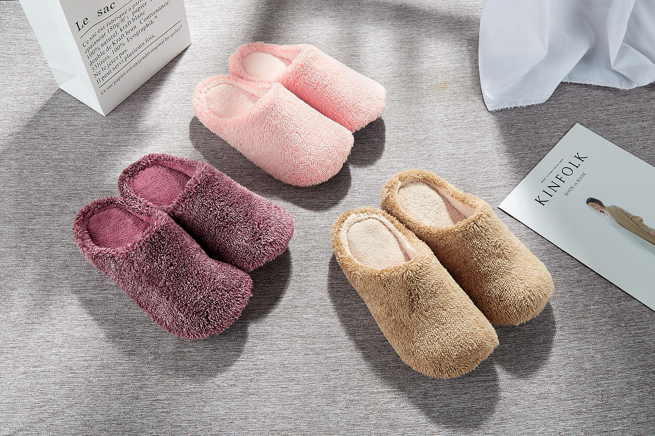 家居摄影 - 毛毛棉拖鞋「电商」