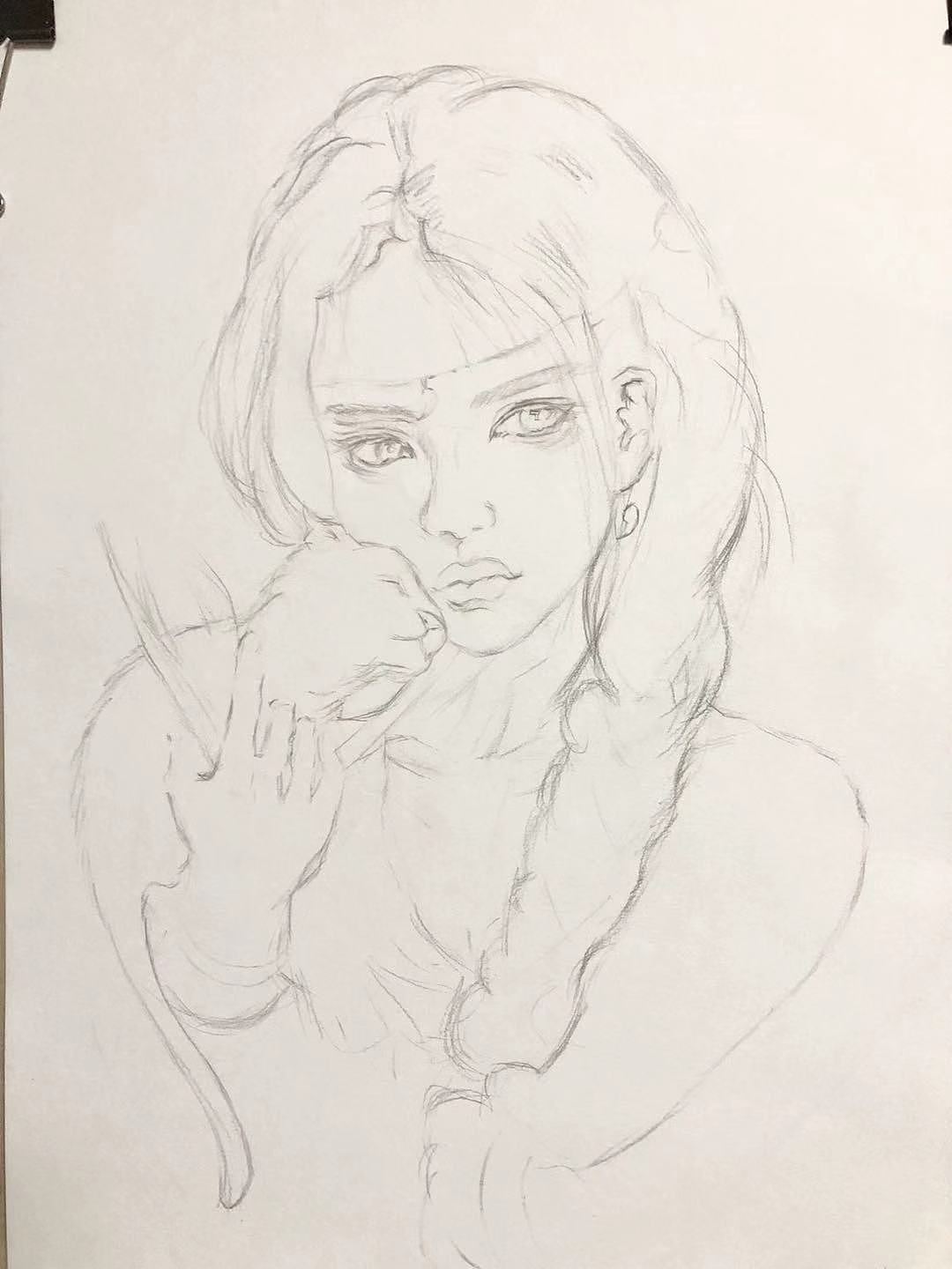 彩铅手绘鬼刀风铃