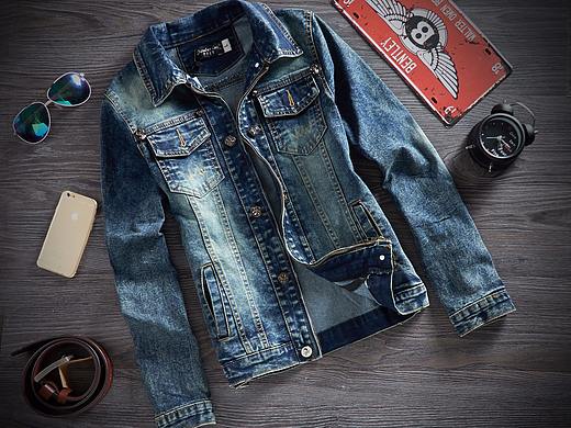 电商牛仔衣平铺拍照