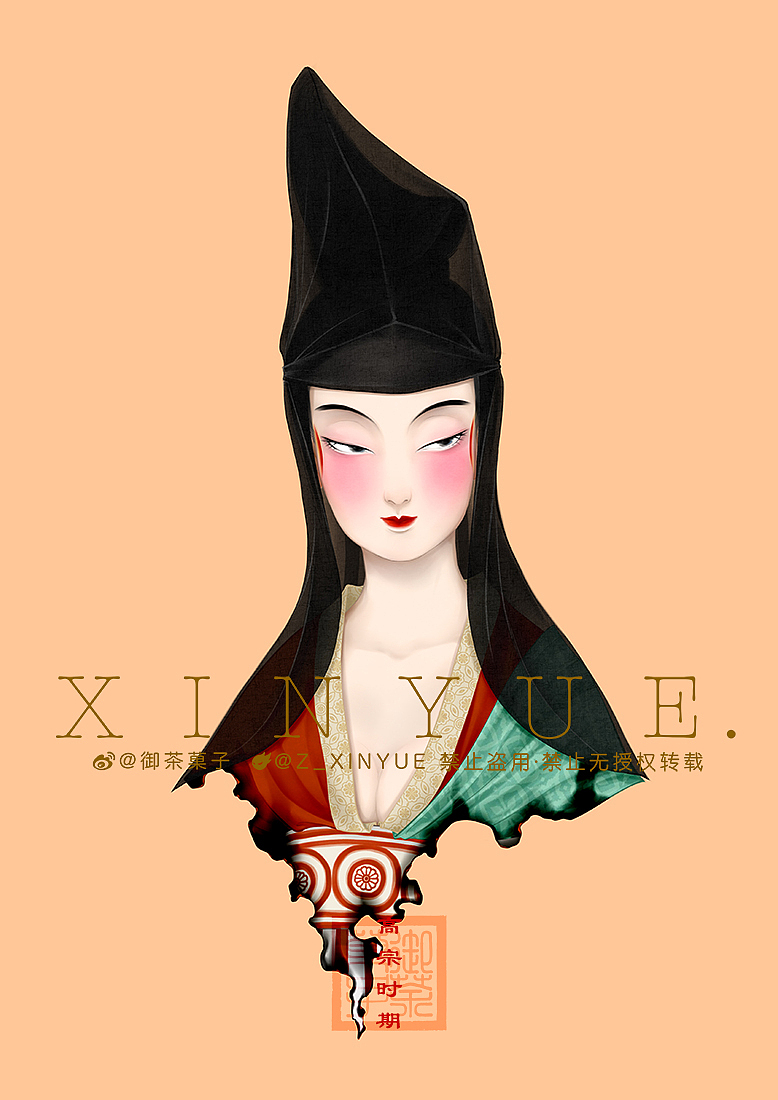 大唐女子图鉴【第四弹】（图ZMjAwMzMzODQw） - 艺术插画 - 站酷设计师Z_XINYUE原创素材 - 站酷ZCOOL