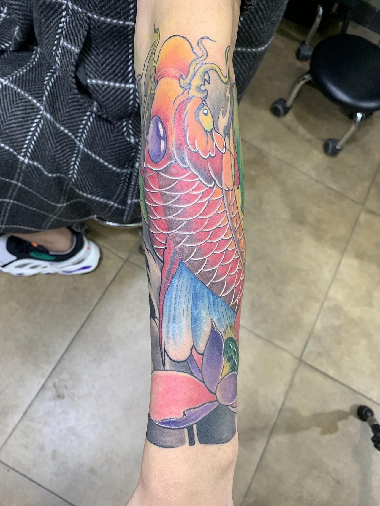 满背鲤鱼纹身图案吴江酷客纹身吴江纹身哪里好