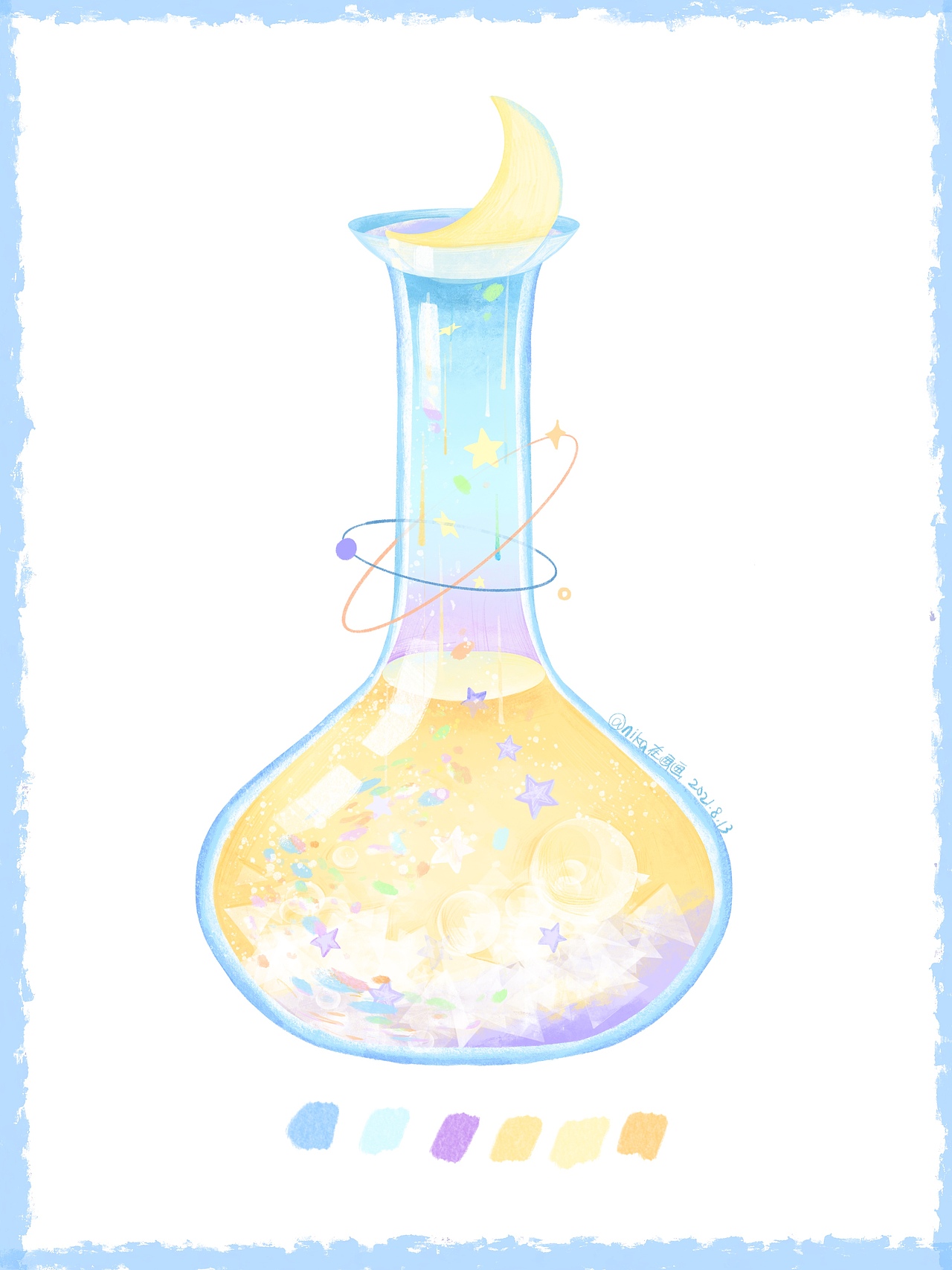 梦幻星空瓶9宫格