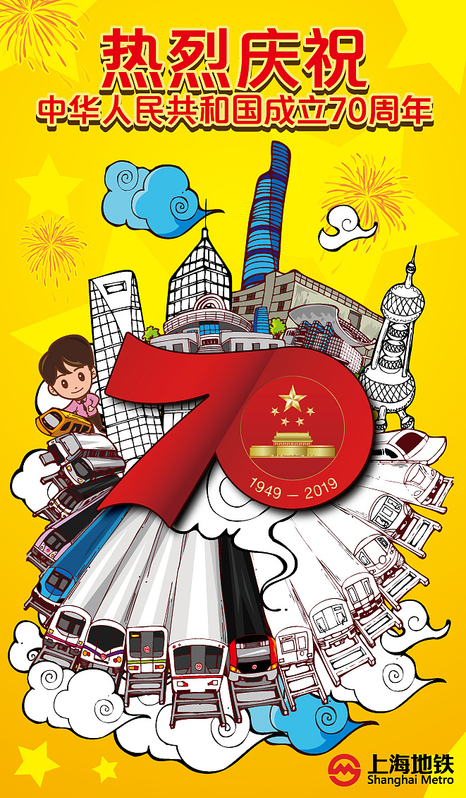 国庆70年贺图(祖国生日快乐)