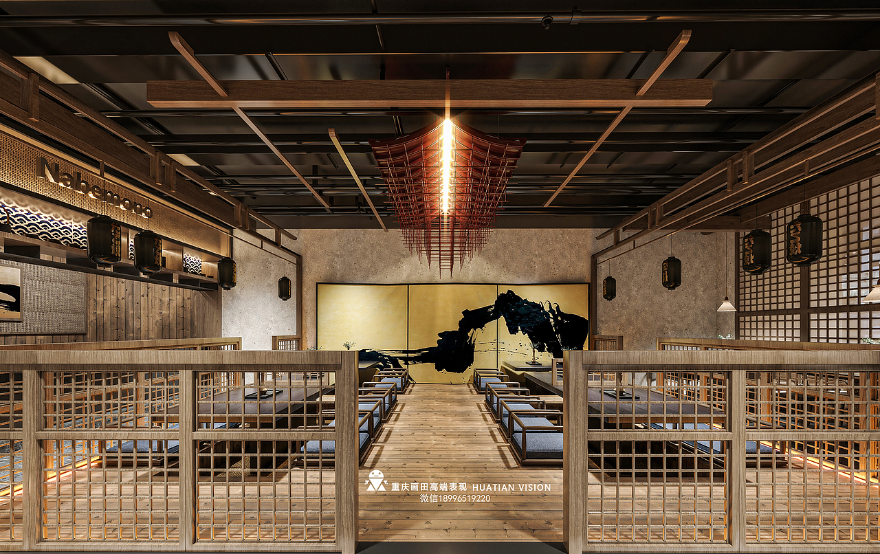 茶室（图ZMjgxNzEzNjIw） - 酒店餐饮设计 - 站酷设计师鱼同学画田表现原创素材 - 站酷ZCOOL
