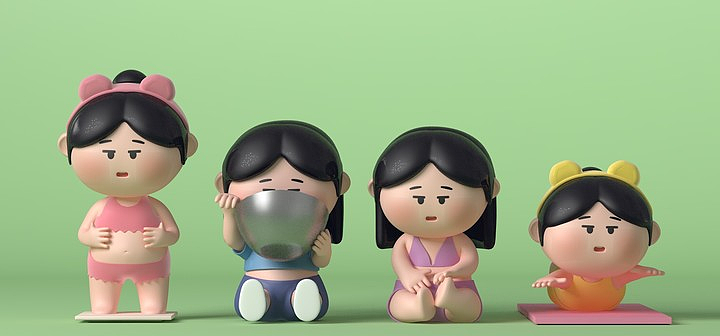 盲盒设计|PANGPANG GIRL（图ZMjYzNzgyNzQ4） - 手办/模玩 - 站酷设计师麒麟我想原创素材 - 站酷ZCOOL