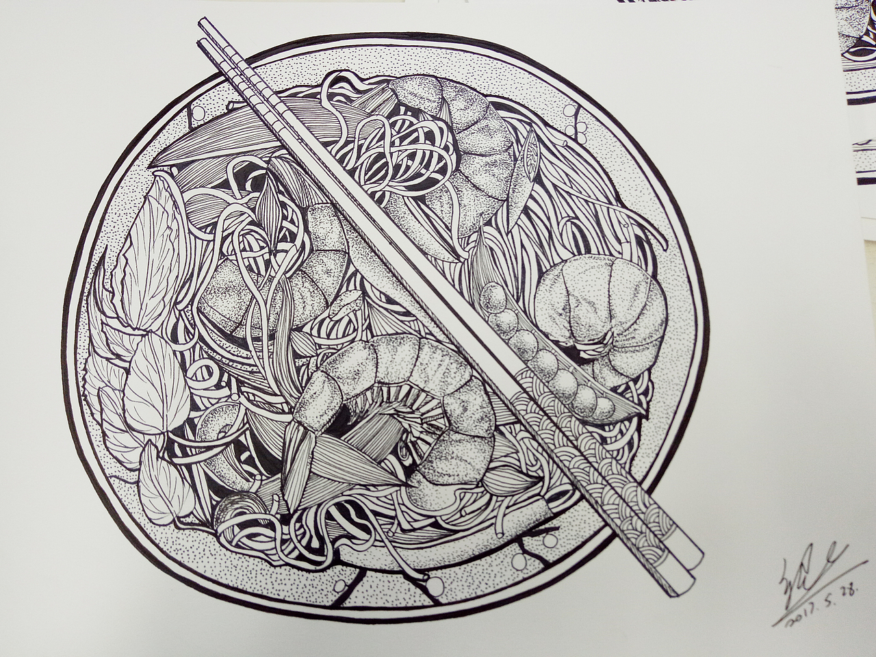 黑白插画——舌尖上的中国（图ZODEzMzMwNzI=） - 新锐潮流插画 - 站酷设计师匠芯艺术原创素材 - 站酷ZCOOL