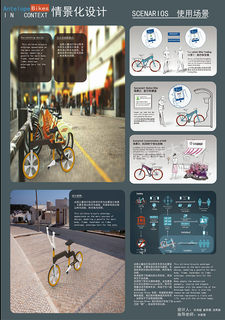 儿童自行车展板设计