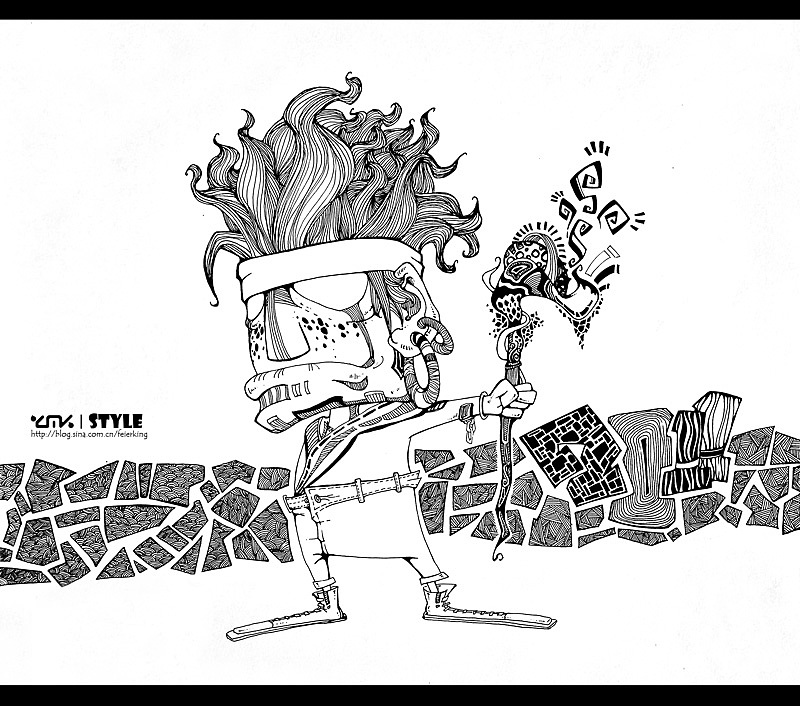 光杆部落（图ZMzQ2NzcwMTY=） - 新锐潮流插画 - 站酷设计师拾荒大叔原创素材 - 站酷ZCOOL