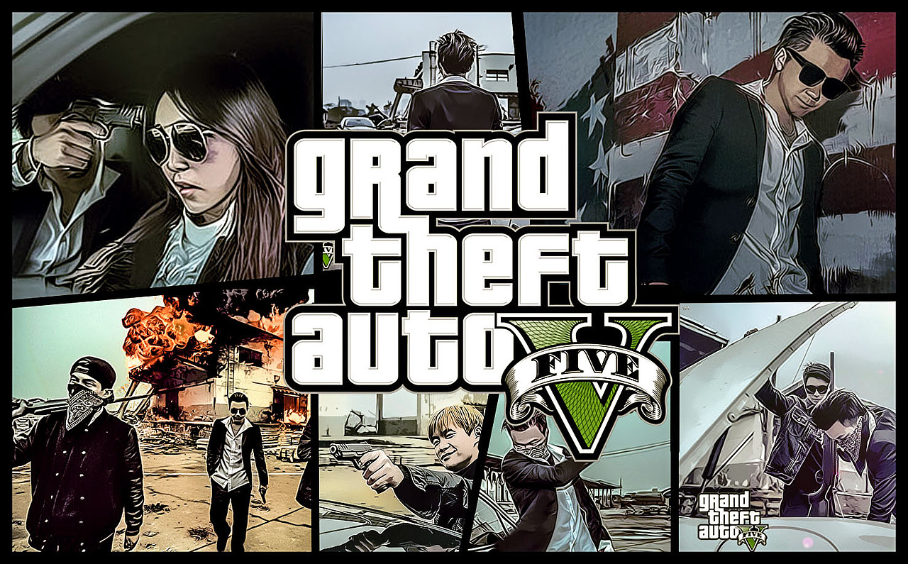 gta5风格系列图像后期处理合成