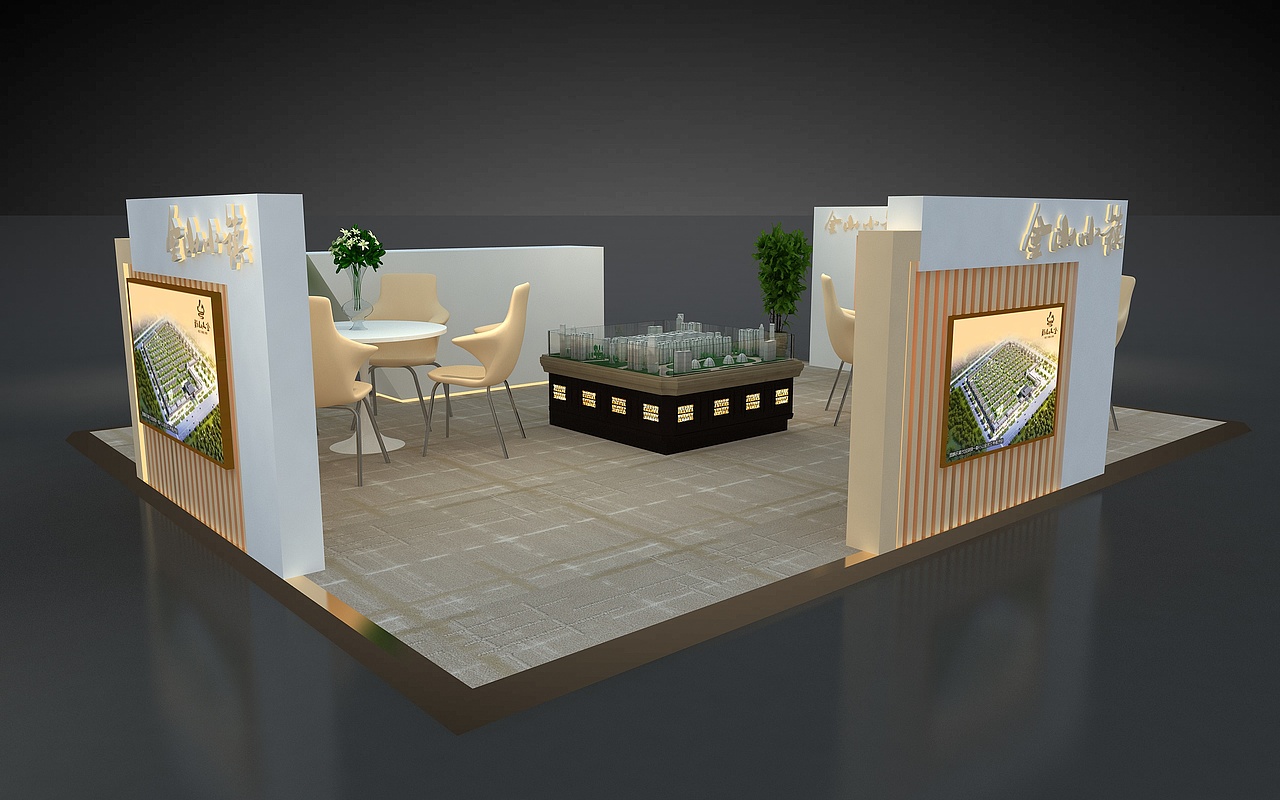 金山小镇房地产展位展示展览设计3D效果图（图ZMTk5NDMxNTk2） - 场景 - 站酷设计师3D设计师NG男原创素材 - 站酷ZCOOL