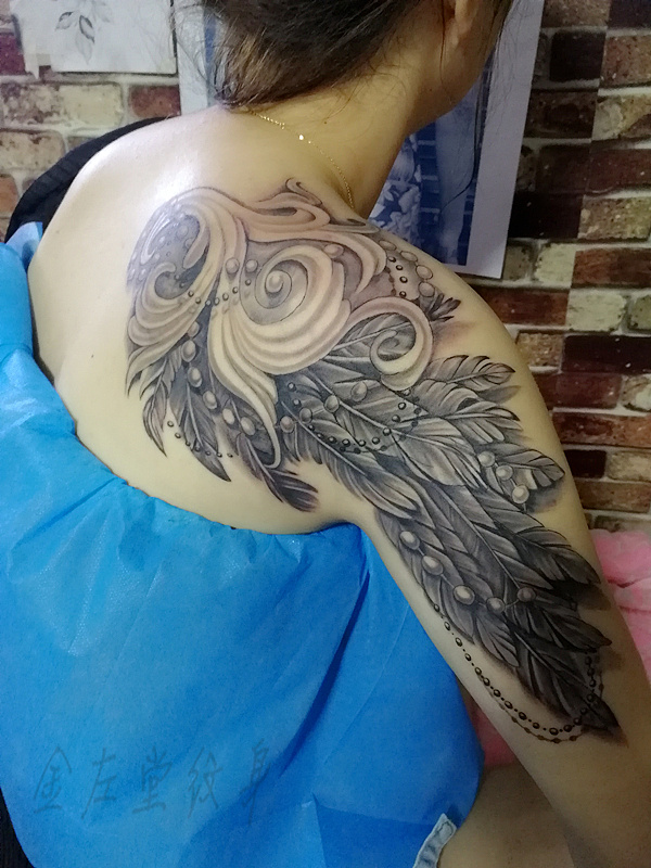 后背翅膀纹身金左堂纹身猫咪身 河南纹身|手工艺|其他手工艺|金左堂