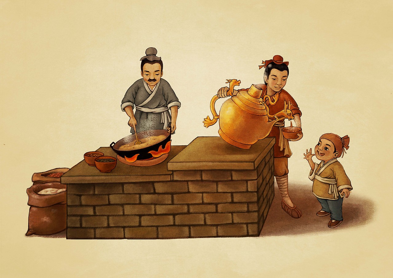 一组中原小吃插画