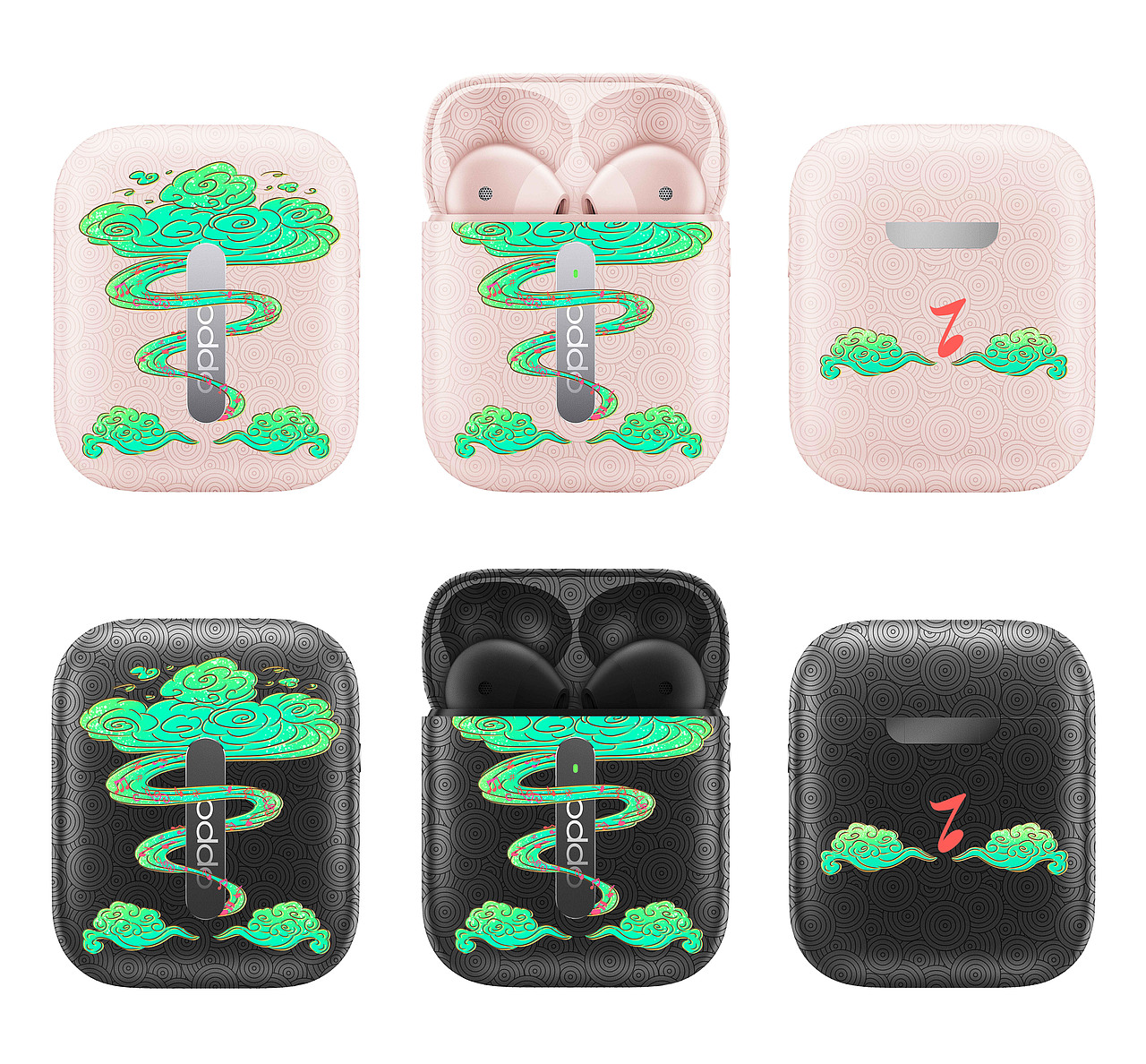 oppo enco free耳机套设计|平面|图案|霜子shuangzi_原创作品-站酷