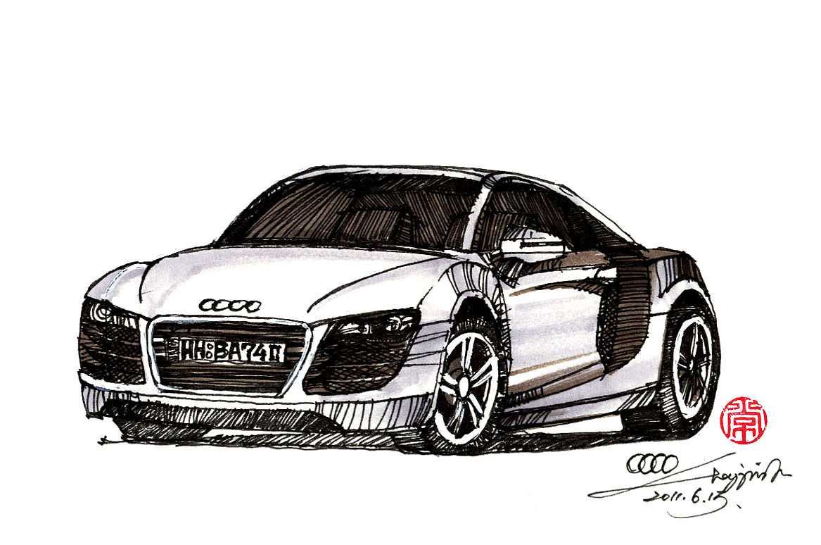 绘车丨轿车速写
