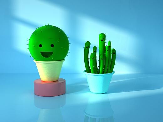 C4D建模——仙人掌（个人主页-ZNDIxNjk3ODg=） - 场景 - 站酷设计师孟离原创素材 - 站酷ZCOOL