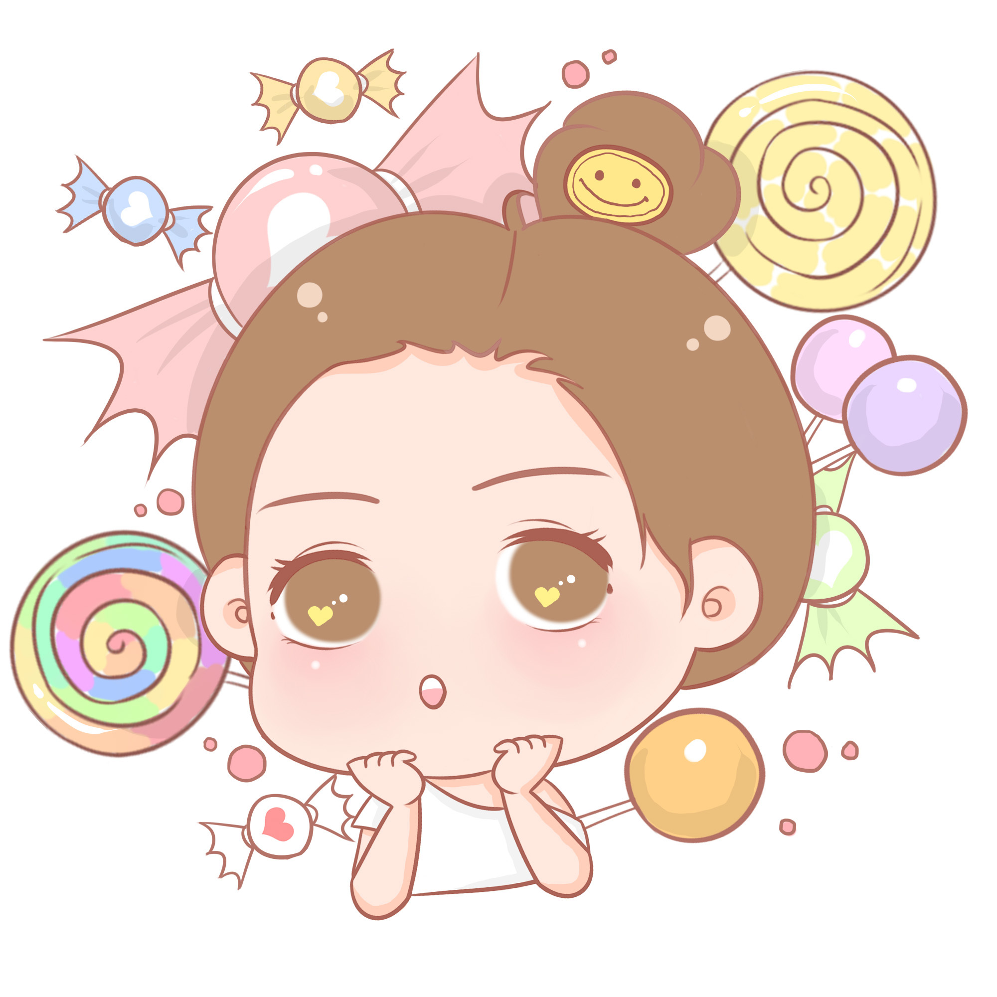 q版人物创作 一颗少女心哦:cherry_blossom