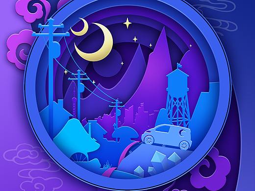 魔幻剪影叠加（个人主页-ZMzk3NTQ0ODQ=） - 海报 - 站酷设计师三月狮子原创素材 - 站酷ZCOOL