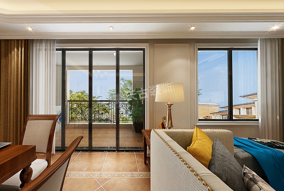 南坪天古装饰保利观塘香颂洋房跃层简美风格装修案例