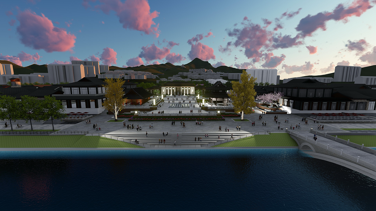 某文旅项目滨水河道景观设计lumion效果图（图ZMjAyNjY5NDg0） - 景观设计 - 站酷设计师黒豿原创素材 - 站酷ZCOOL