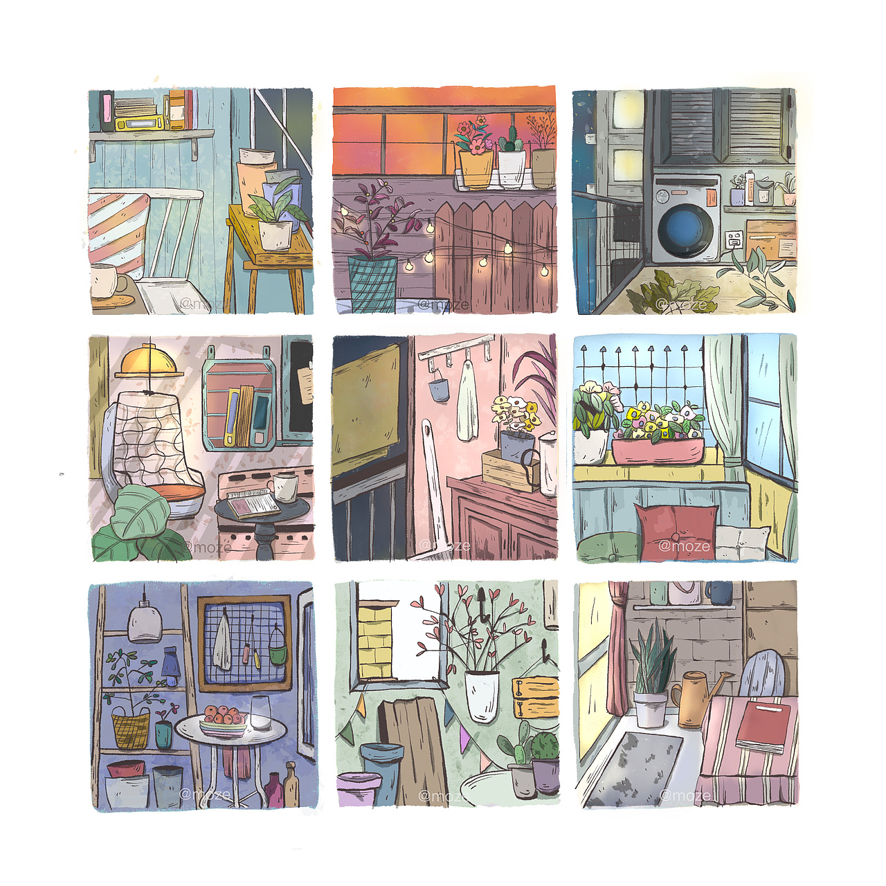 画“家”秀100图（图ZMjM2NzAwMDc2） - 艺术插画 - 站酷设计师芥兰炒牛肉原创素材 - 站酷ZCOOL
