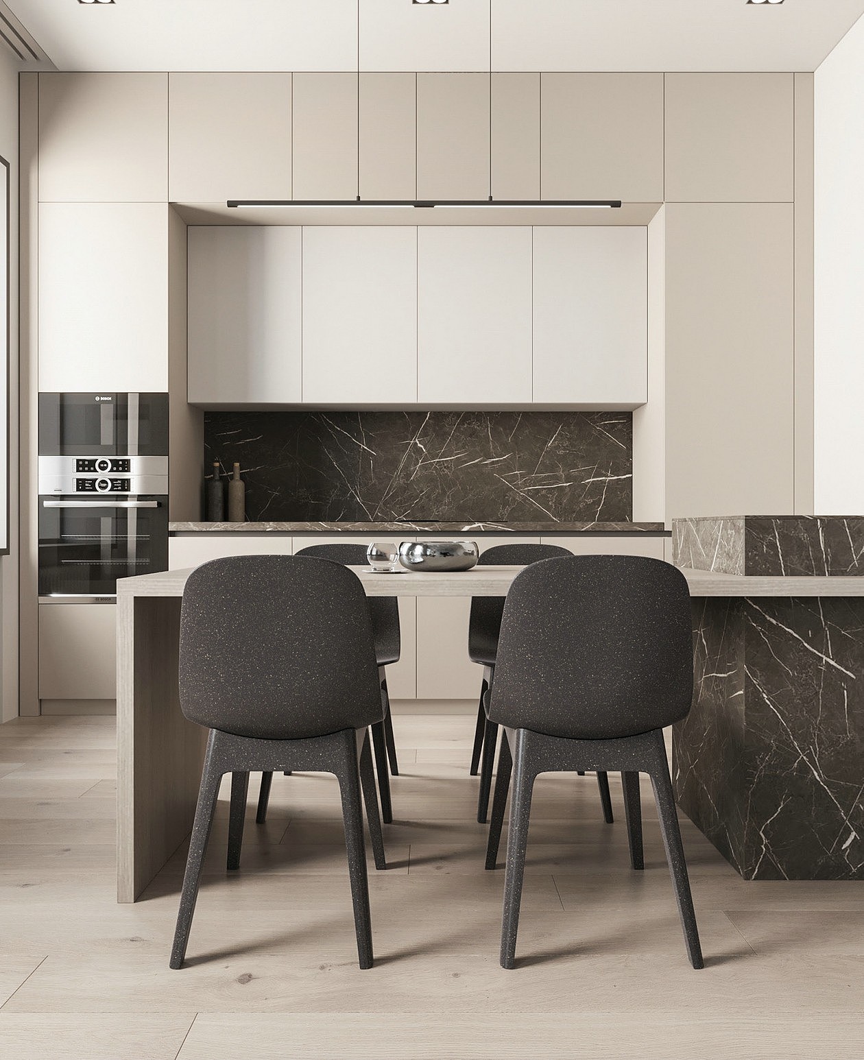 92平 现代简约风效果图 细节超多 效果图施工图深化