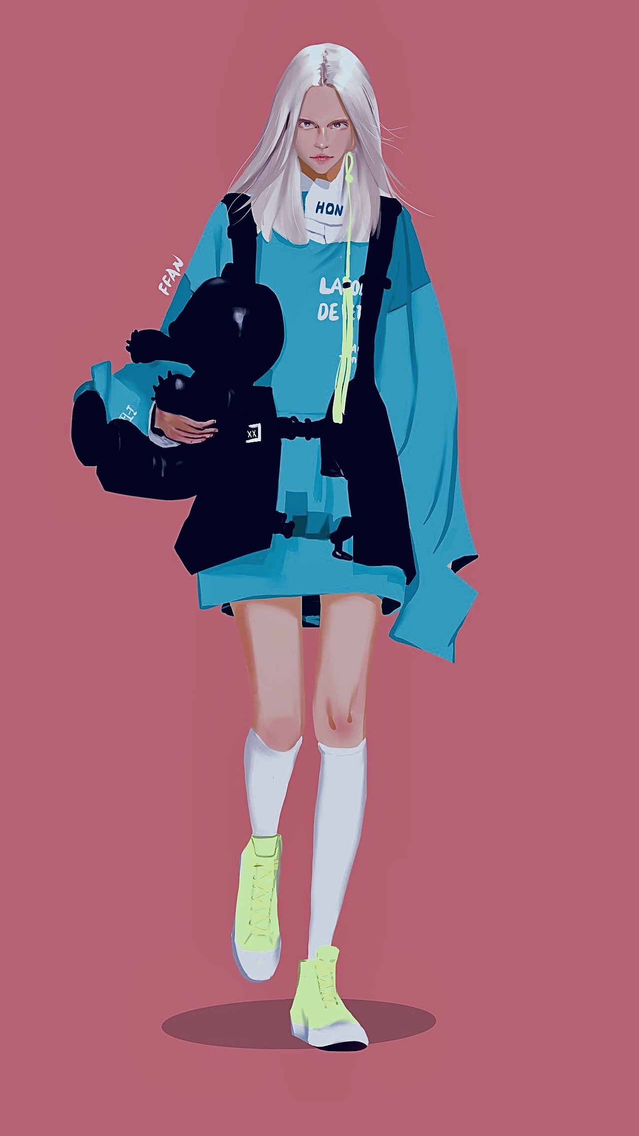 ipad 板绘 人物 穿搭 全身