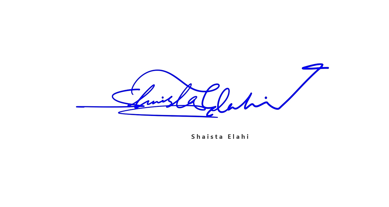 英文签名设计案例丨Shaista Elahi近百种签名设计方案
