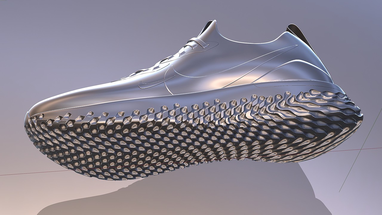 Nike Epic React 3d素模参数化鞋底grasshopper(仿)