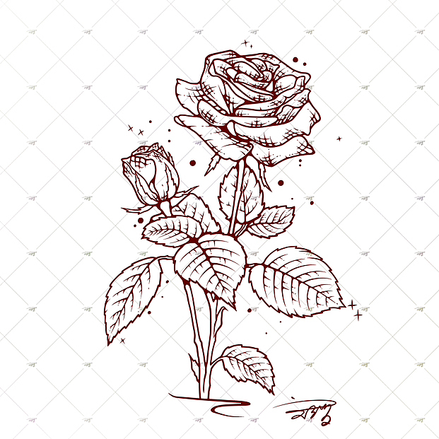 小王子玫瑰（图ZMzU3OTQ0MDY0） - 创作习作 - 站酷设计师文三岁的画原创素材 - 站酷ZCOOL